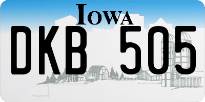 IA license plate DKB505
