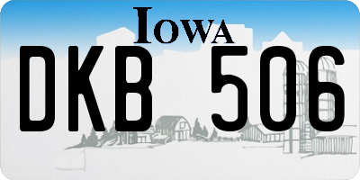 IA license plate DKB506