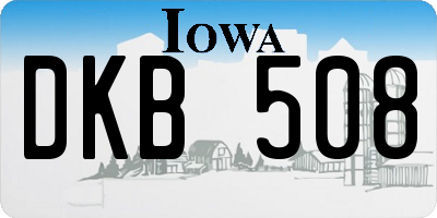 IA license plate DKB508