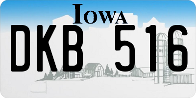 IA license plate DKB516