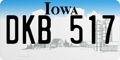 IA license plate DKB517