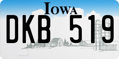 IA license plate DKB519