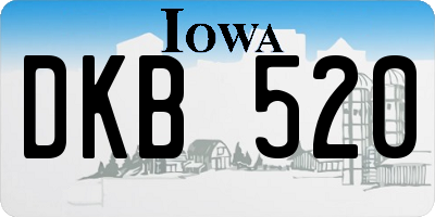 IA license plate DKB520
