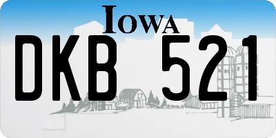 IA license plate DKB521