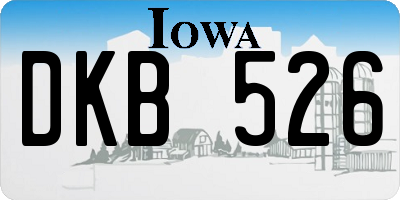 IA license plate DKB526