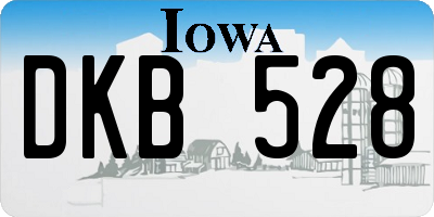 IA license plate DKB528