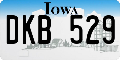 IA license plate DKB529