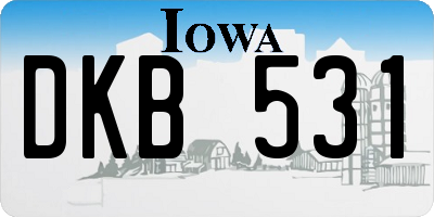 IA license plate DKB531