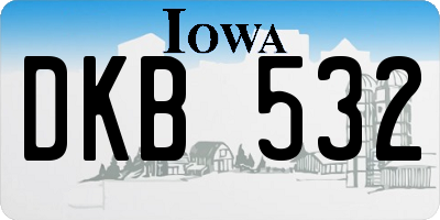 IA license plate DKB532