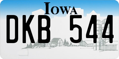 IA license plate DKB544