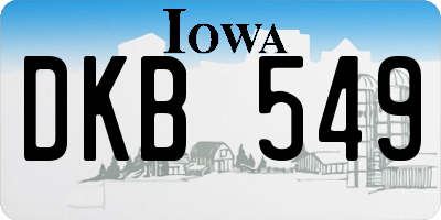 IA license plate DKB549