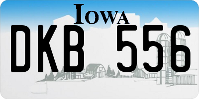 IA license plate DKB556