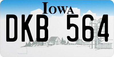 IA license plate DKB564