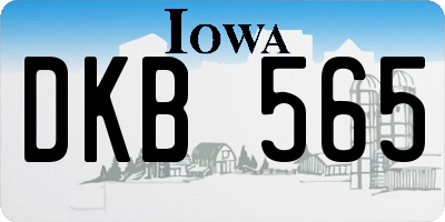 IA license plate DKB565