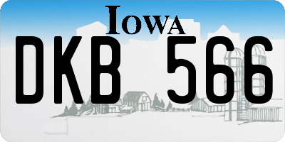 IA license plate DKB566
