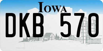 IA license plate DKB570