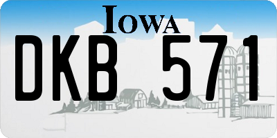 IA license plate DKB571