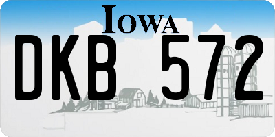 IA license plate DKB572