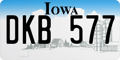 IA license plate DKB577