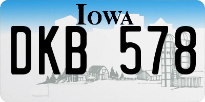 IA license plate DKB578