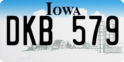 IA license plate DKB579