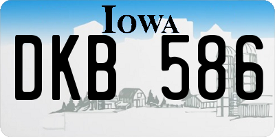 IA license plate DKB586