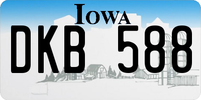 IA license plate DKB588