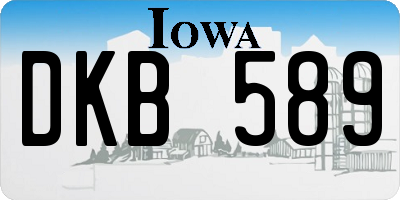 IA license plate DKB589