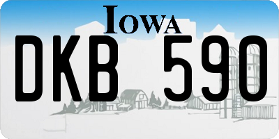 IA license plate DKB590