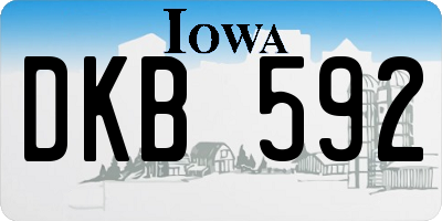 IA license plate DKB592