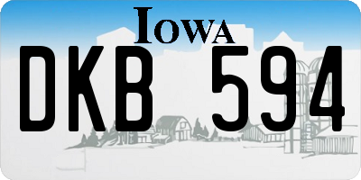 IA license plate DKB594