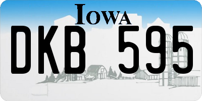 IA license plate DKB595