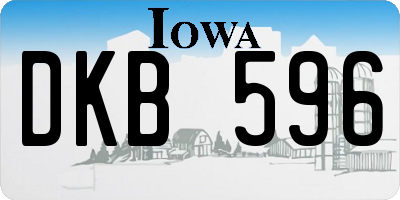 IA license plate DKB596