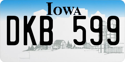 IA license plate DKB599