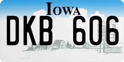 IA license plate DKB606
