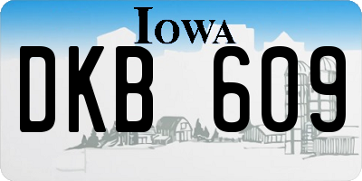 IA license plate DKB609