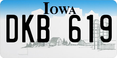 IA license plate DKB619