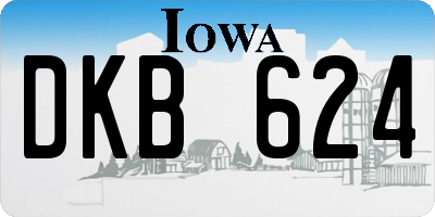 IA license plate DKB624