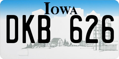 IA license plate DKB626