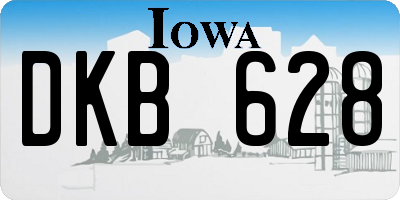 IA license plate DKB628