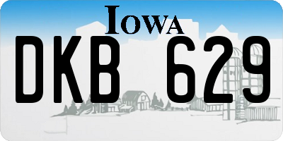 IA license plate DKB629