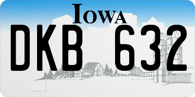 IA license plate DKB632