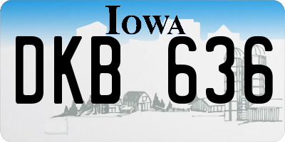 IA license plate DKB636