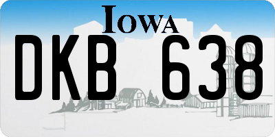 IA license plate DKB638