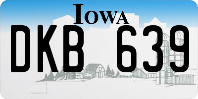 IA license plate DKB639