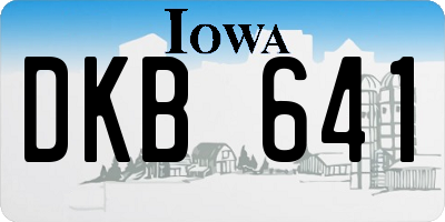 IA license plate DKB641