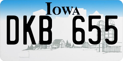 IA license plate DKB655