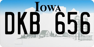 IA license plate DKB656