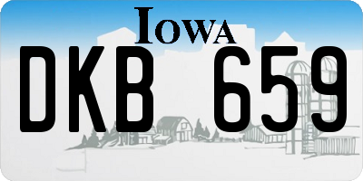 IA license plate DKB659