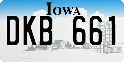 IA license plate DKB661